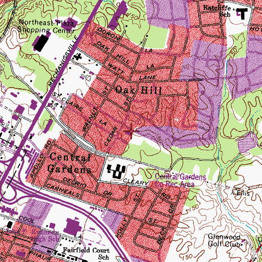 Topographic Map of Rising Mount Zion Baptist Church, VA