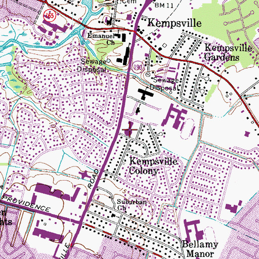 Topographic Map of Rock Church, VA