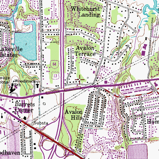 Topographic Map of Saint James Missionary Church, VA