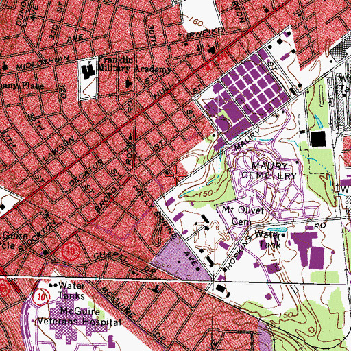 Topographic Map of Saint Kim Tae Gon Catholic Church, VA