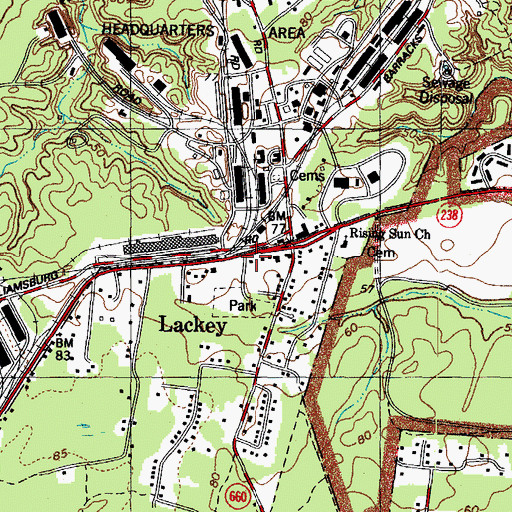Topographic Map of Saint Stevens Calvary Pentecostal Church, VA