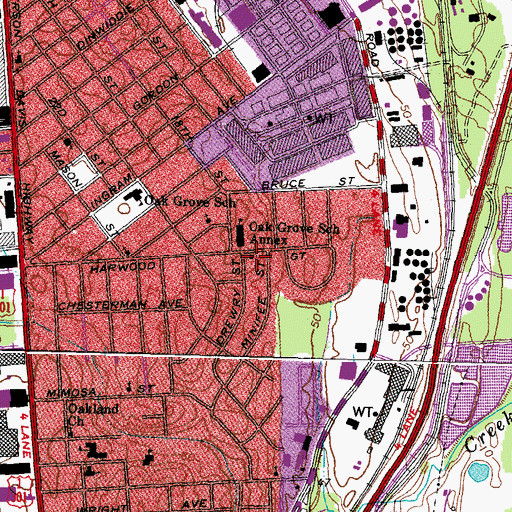 Topographic Map of Shalom Baptist Fellowship Church, VA
