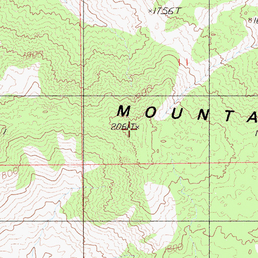 Topographic Map of Granite Peak, CA