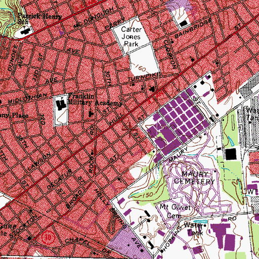 Topographic Map of Solid Rock Baptist Church, VA