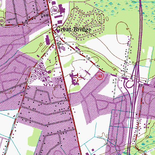 Topographic Map of Sonlight Church, VA