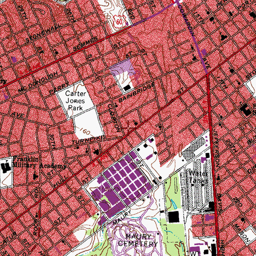 Topographic Map of Strong Tower Pentecostal Church, VA