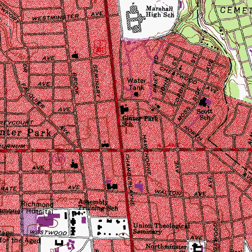 Topographic Map of The Apostolic Faith Church, VA