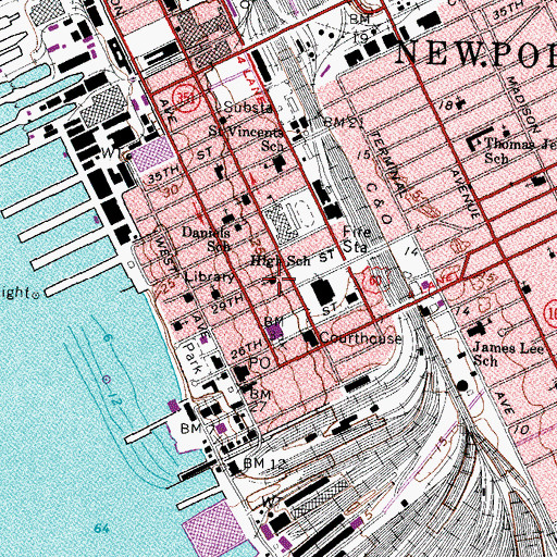 Topographic Map of Trinity United Methodist Church, VA
