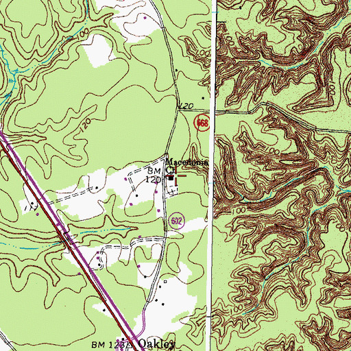 Topographic Map of Union Hope Baptist Church, VA