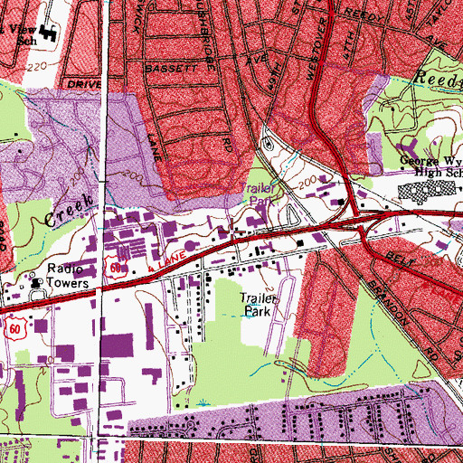 Topographic Map of United Nations Church, VA