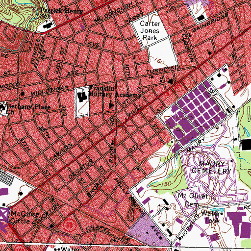 Topographic Map of Universal Church, VA