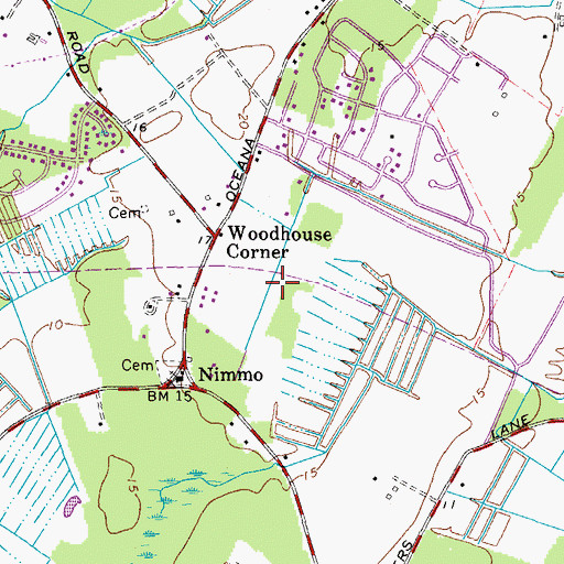 Topographic Map of Virginia Beach Beacon Baptist Church, VA