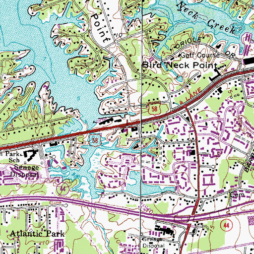 Topographic Map of Virginia Beach Community Chapel, VA