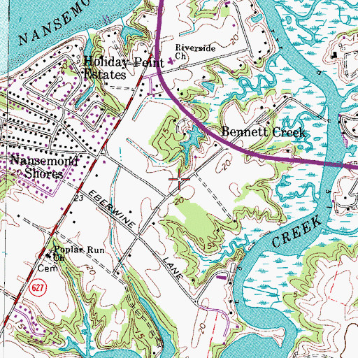 Topographic Map of Virginia Korean United Methodist Church, VA