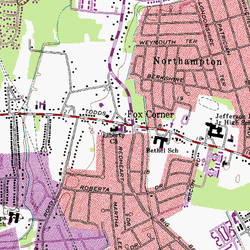 Topographic Map of Warwick Assembly of God Church, VA