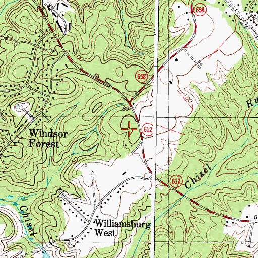 Topographic Map of Wellspring United Methodist Church, VA