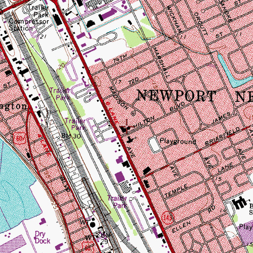 Topographic Map of World Victory Church, VA