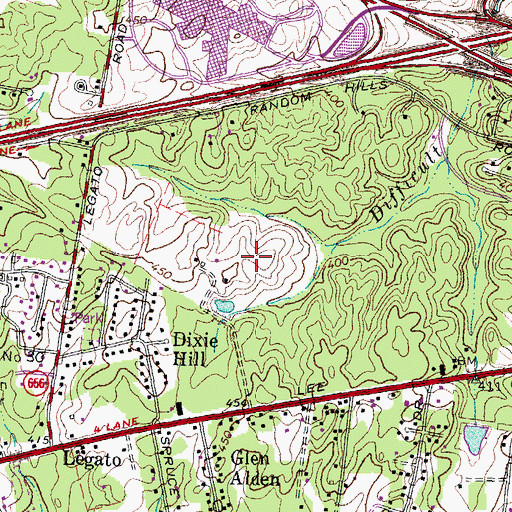 Topographic Map of Fairfax County Public Library, VA