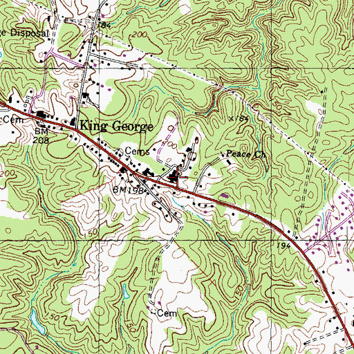 Topographic Map of Lewis Egerton Smoot Memorial Library, VA