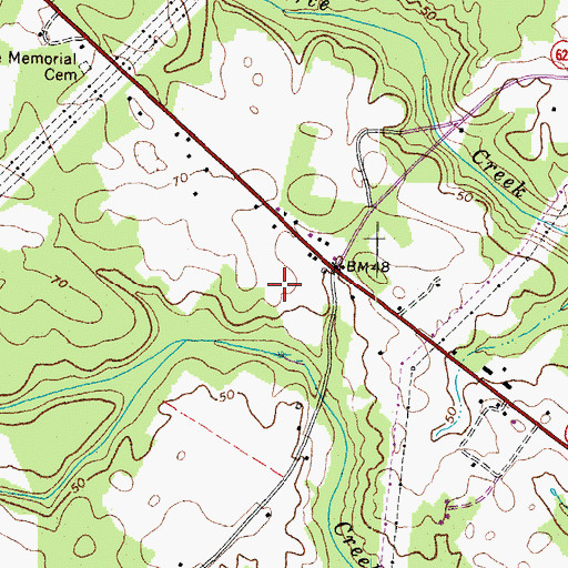 Topographic Map of Pooles Mobile Home Park, VA
