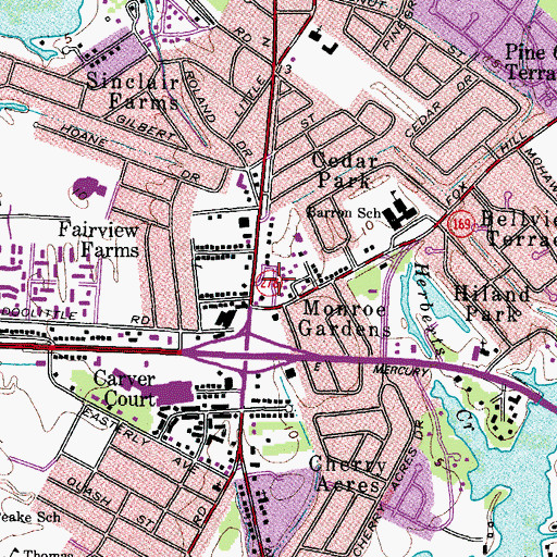Topographic Map of Wilson Trailer Court, VA