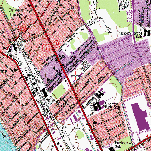 Topographic Map of Because We Care Assisted Living Facility, VA