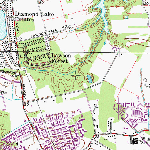 Topographic Map of Brighton Garden of Virginia Beach Assisted Living Facility, VA