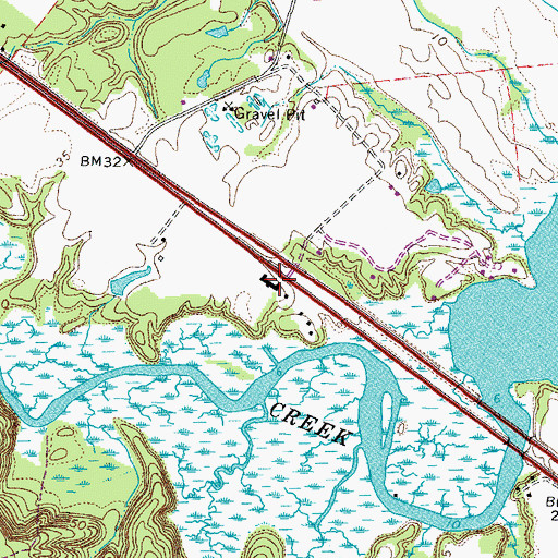 Topographic Map of Essex House Assisted Living Facility, VA