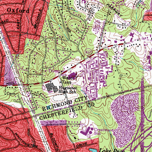 Topographic Map of Forest Hill Manor Assisted Living Facility, VA