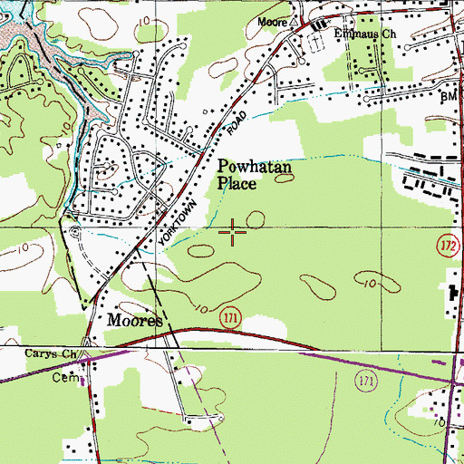 Topographic Map of Golden Living Center Bayside Convalescent Center, VA