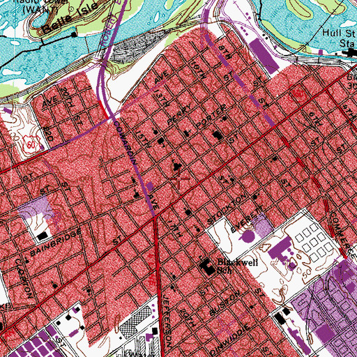 Topographic Map of Helping Hand Home for Adults Assisted Living Facility, VA