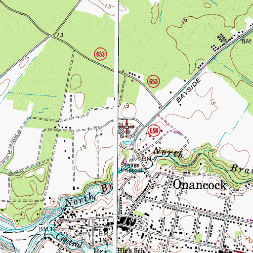 Topographic Map of Hermitage on the Eastern Shore Assisted Living Facility, VA