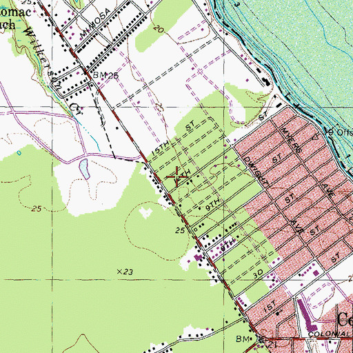 Topographic Map of Mary Washington Health Center, VA