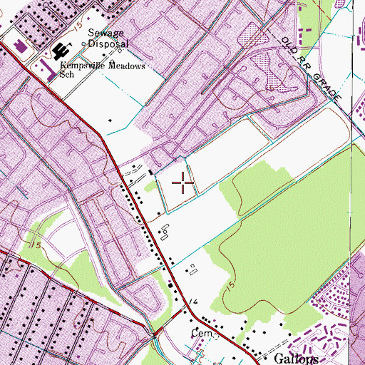 Topographic Map of Our Lady of Perpetual Help Health Center, VA