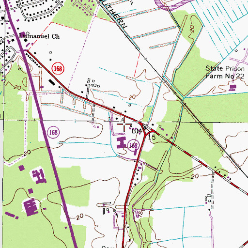 Topographic Map of Sentara Nursing Center at Chesapeake, VA