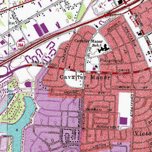 Topographic Map of Sentara Nursing Center at Portsmouth, VA