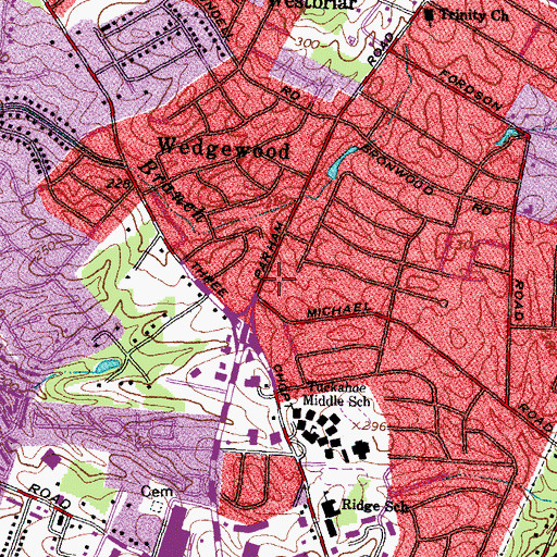 Topographic Map of Sunrise of Richmond Assisted Living Facility, VA