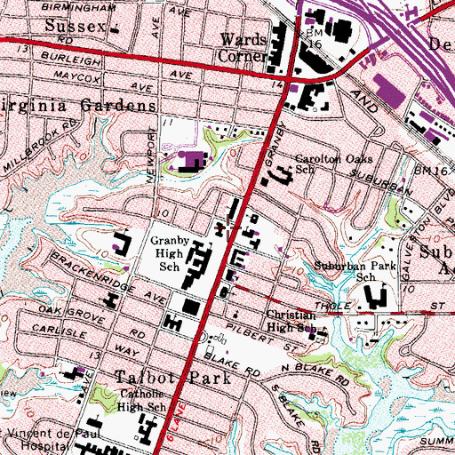 Topographic Map of The Ballentine Assisted Living Facility, VA