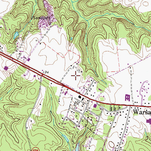 Topographic Map of The Orchard Nursing Home, VA