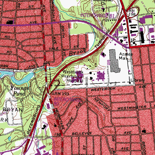 Topographic Map of Westminster Canterbury of Richmond Nursing Home, VA
