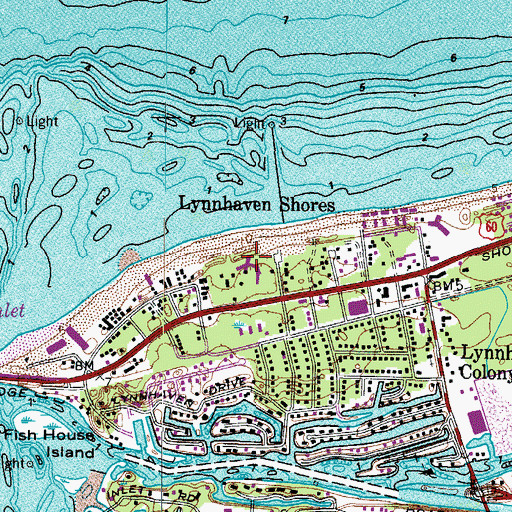 Topographic Map of Westminster Canterbury on Chesapeake Bay Nursing Home, VA
