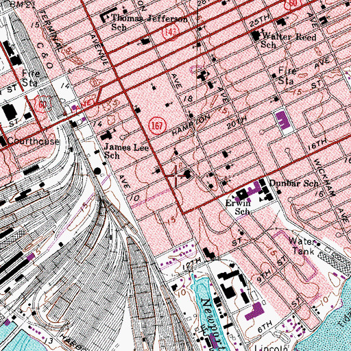 Topographic Map of Zion Baptist Home for the Elderly, VA