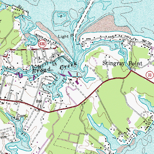 Topographic Map of Norview Marina, VA