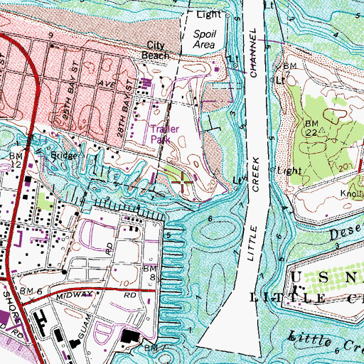 Topographic Map of Bay Point Marina, VA