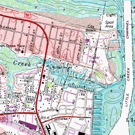 Topographic Map of Cutty Sark Marina, VA