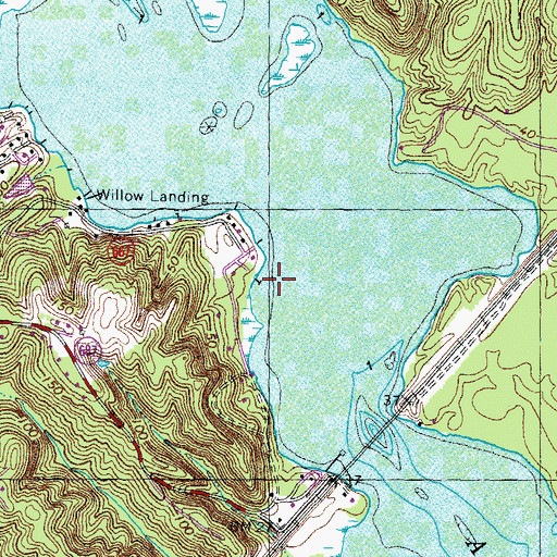 Topographic Map of Holiday Harbor Marina, VA