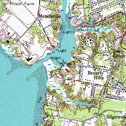 Topographic Map of James River Marina, VA