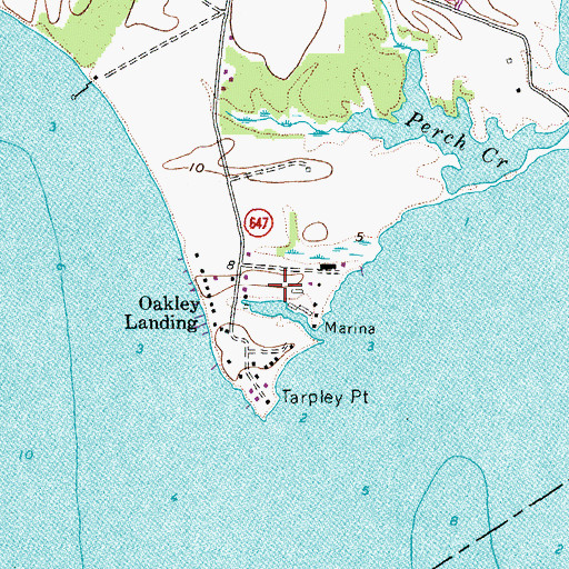 Topographic Map of Whelan's Marina Campground, VA