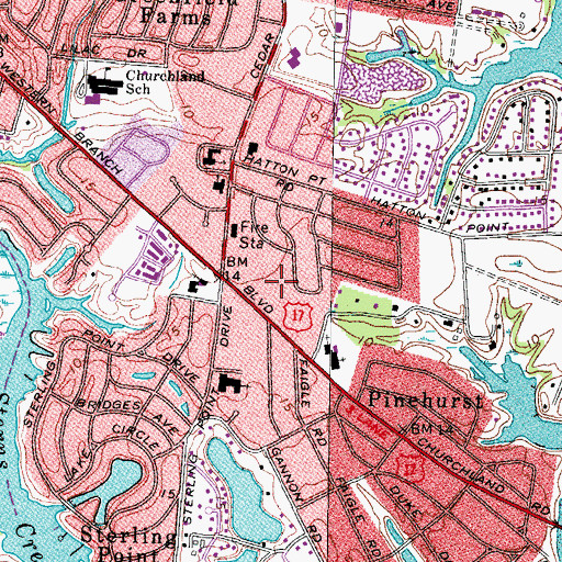 Topographic Map of YMCA of Portsmouth, VA