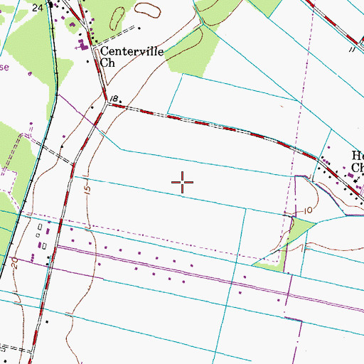 Topographic Map of Battlefield Golf Club at Centerville, VA